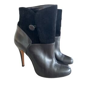 Sarah Flint Astor Black Leather & Suede High Heel Ankle Boot